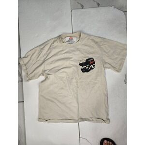 Formula 1 x PacSun Graphic Tee "Not For Race" Beige Short Sleeve Size Mens Small